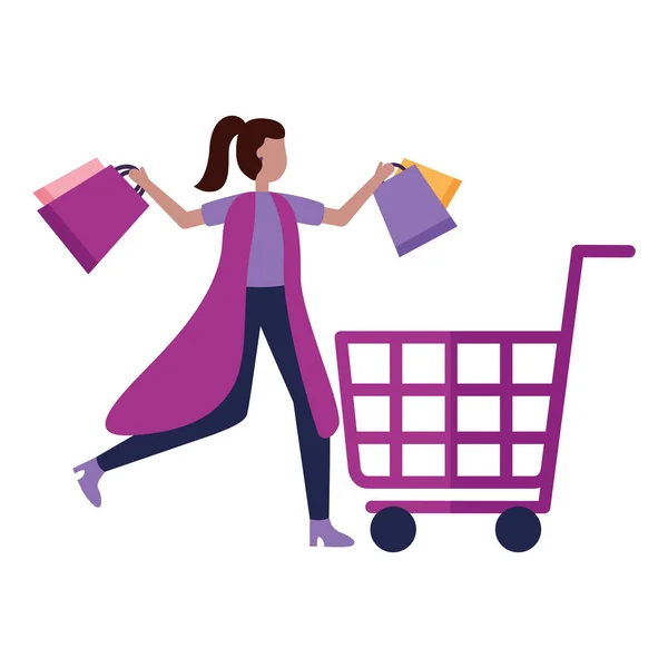 People Shopping Bag commerce concept — Stockvector