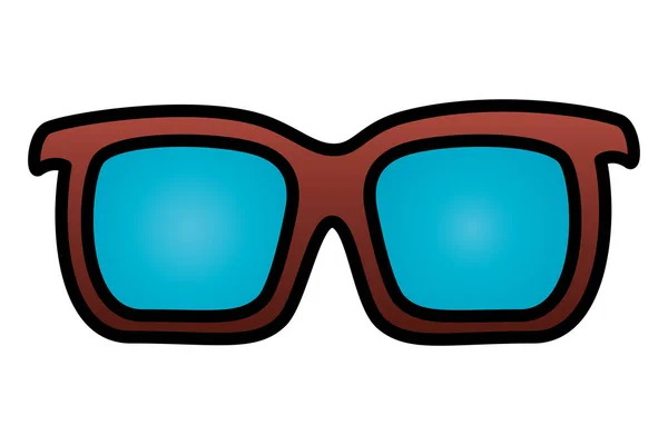Accessoire de lunettes de soleil sur fond blanc — Image vectorielle