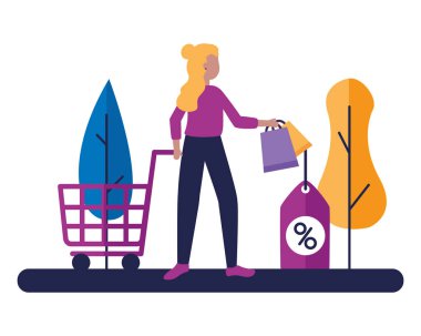 insanlar alışveriş çanta ticaret kavramı