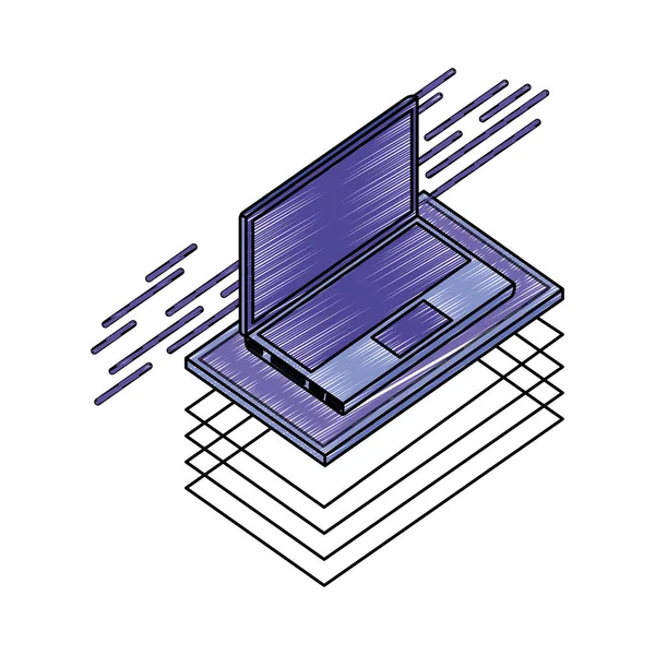 Laptop ícone isométrico computador —  Vetores de Stock