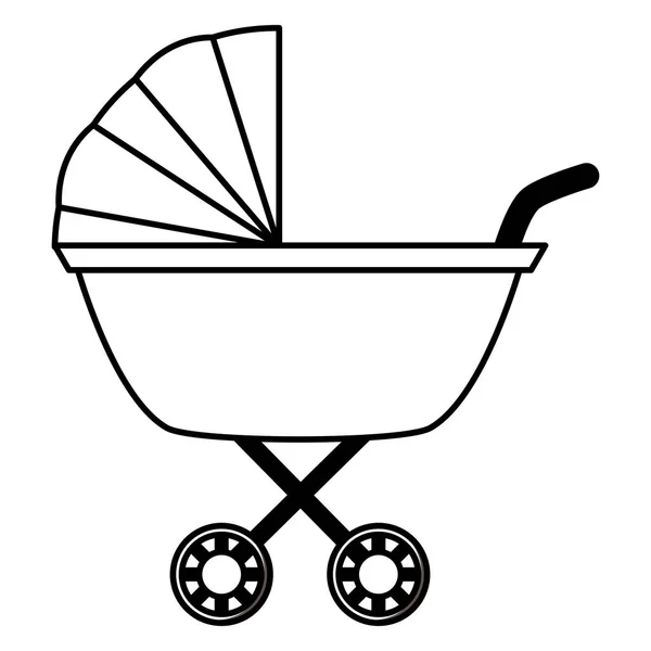 Dziecko wózek na białym tle — Wektor stockowy