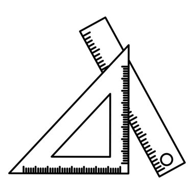 Beyaz arka planda cetvel Okulu