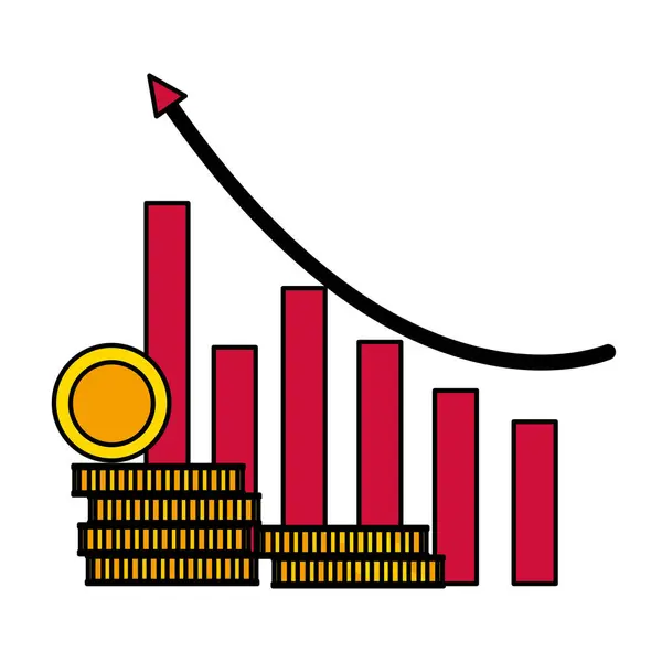 Financial statistics chart — Stock Vector