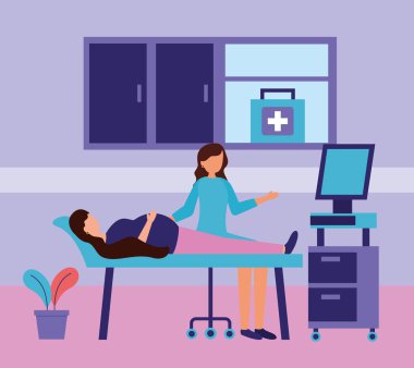 Gebelik ve hamile sahne düz