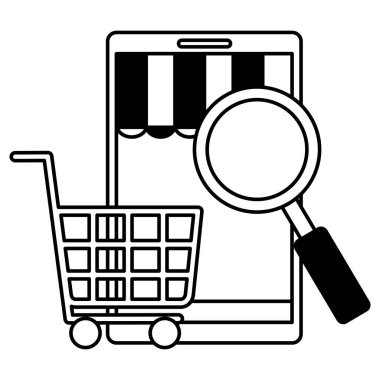 Online alışveriş e-ticaret kavramı