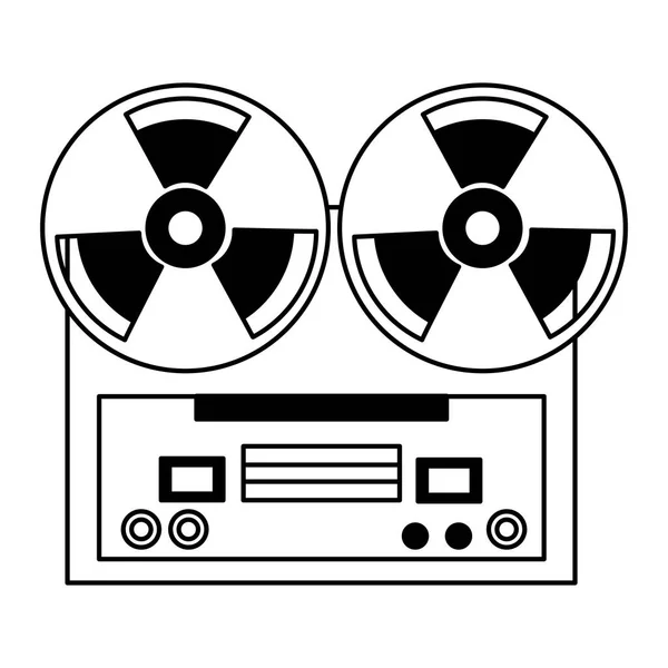 Carrete cinta grabadora festival música — Archivo Imágenes Vectoriales