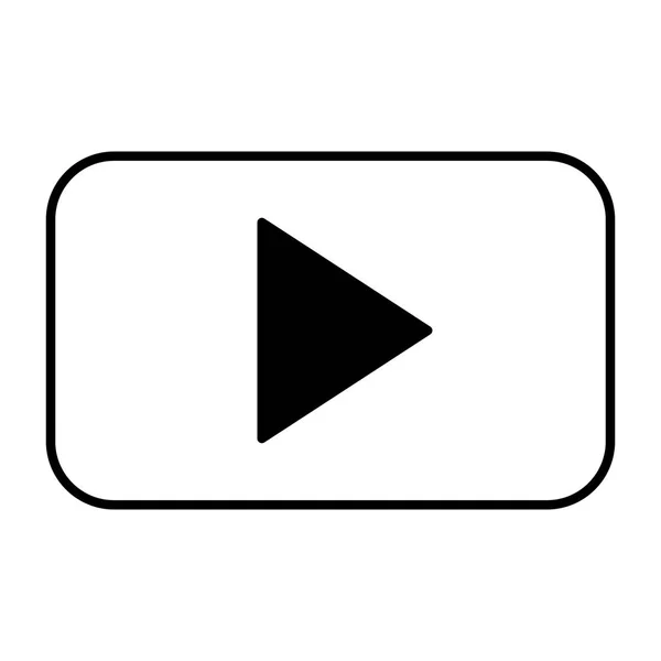 白色背景上的视频播放器按钮 — 图库矢量图片