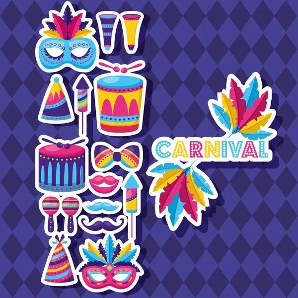 Celebração festiva de carnaval —  Vetores de Stock