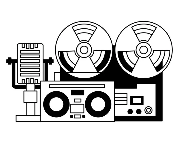 Instrumente und Ausrüstung Festival-Musik — Stockvektor