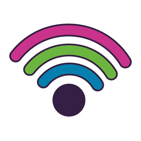 Wi-Fi интернет сигнал на белом фоне — стоковый вектор