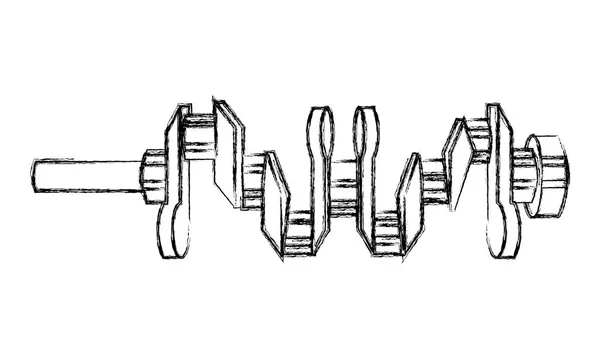 Vevaxel motor bit ikon — Stock vektor