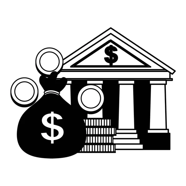 Bank Pénzeszsák — Stock Vector