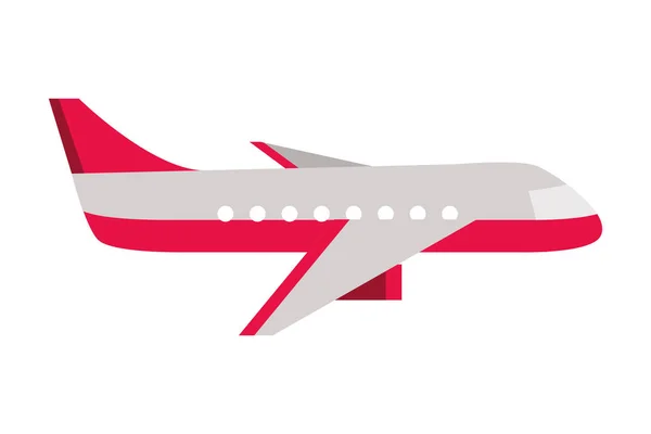 Transporte de avião viajar em fundo branco — Vetor de Stock