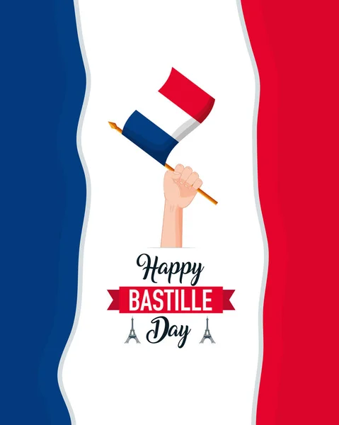 Happy bastille day — Stock Vector