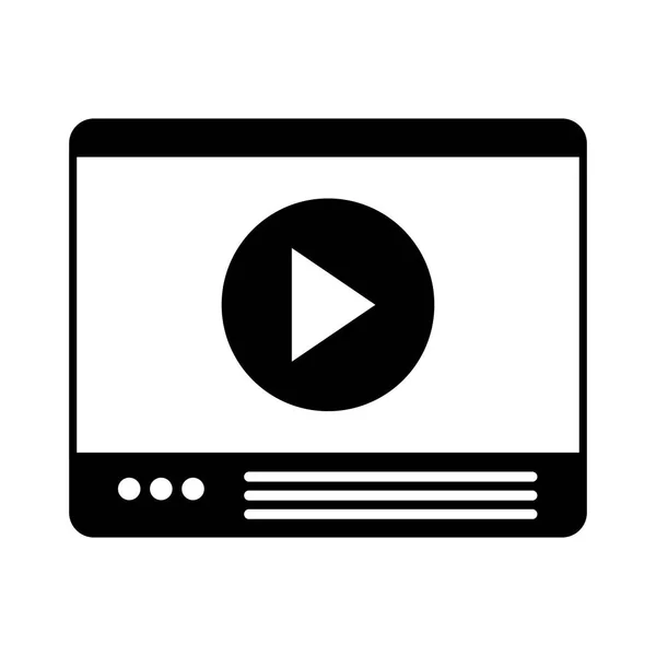 Reproductor de vídeo web — Vector de stock