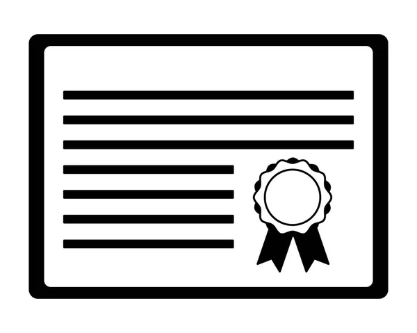 Certificat de fin d'études document de diplôme — Image vectorielle