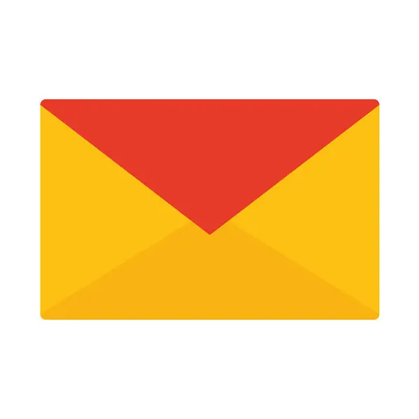 Envelope de e-mail em fundo branco — Vetor de Stock