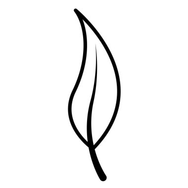 Botanik doğrusal simge yaprak yeşillik