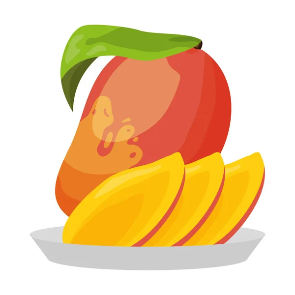 Diseño de frutas tropicales — Vector de stock