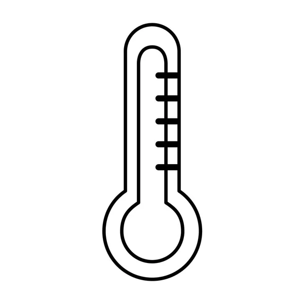 Temperatura do termómetro sobre fundo branco — Vetor de Stock