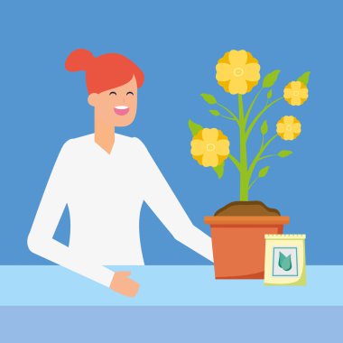 insanlar Bahçe düz tasarım