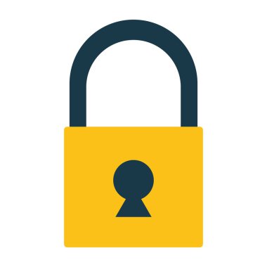 Beyaz arkaplanda kapalı asma kilit