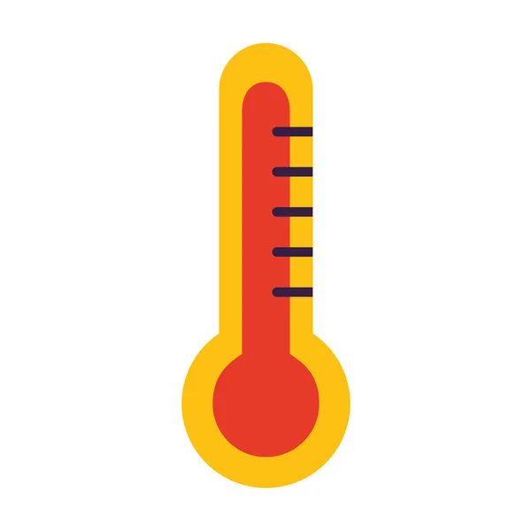 Termometerns temperatur på vit bakgrund — Stock vektor