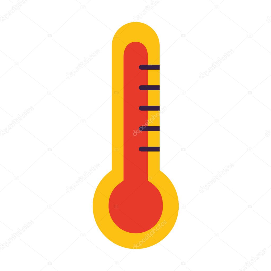 thermometer temperature on white background