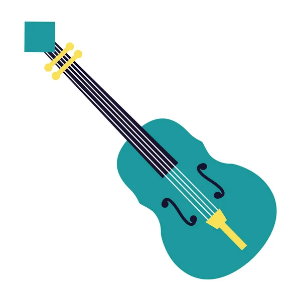 Fiddle instrument music festival on white background — Stock Vector