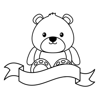 ayı oyuncak dekorasyon bebek duş kartı