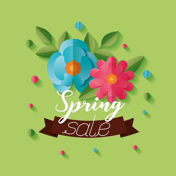 Flores venta primavera — Vector de stock