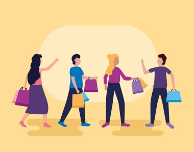 insanlar alışveriş torbaları