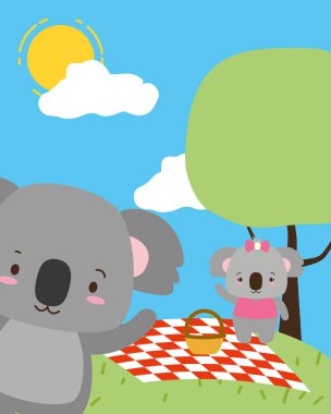 Sevimli hayvanlar manzarası