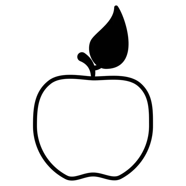 Frischer Apfel auf weißem Hintergrund — Stockvektor