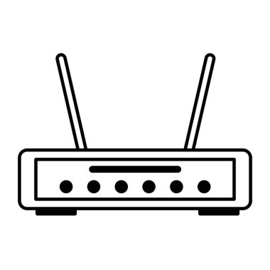 Beyaz arka planda yönlendirici internet