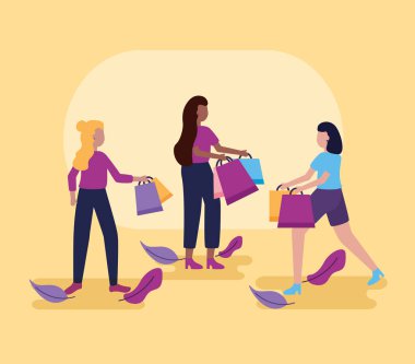 insanlar alışveriş torbaları