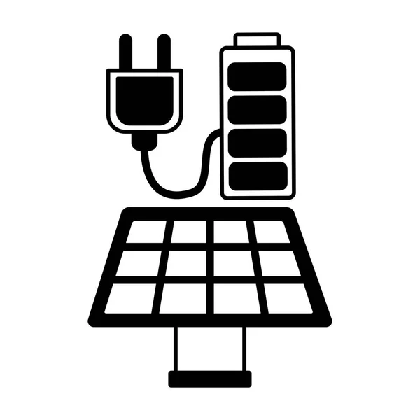 Energie duurzame zonnepaneel batterij — Stockvector