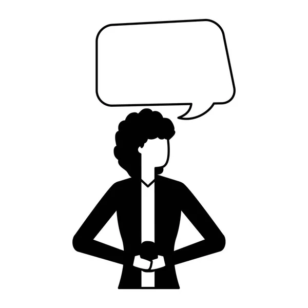 Γυναίκα χρήση φούσκα Talk smartphone — Διανυσματικό Αρχείο