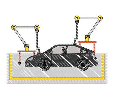 otomatik üretim konveyör robot çizim rengi