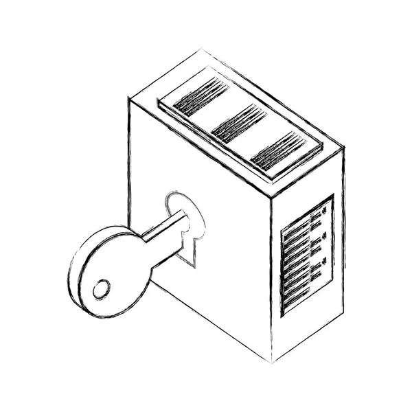 Dataserver Center Technologie Speichersicherheit — Stockvektor