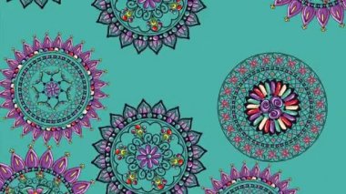 etnik mandalalar Boho tarzı desen