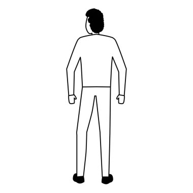 geri görünüm iş adam üzerinde beyaz arka plan