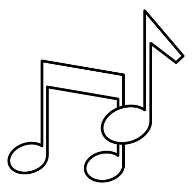 Beyaz arka planda müzik notası