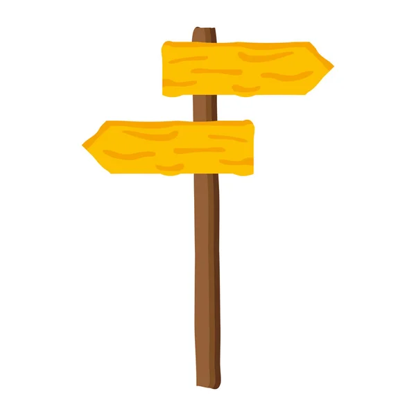 Dřevěný štítek s vodicím znamením — Stockový vektor
