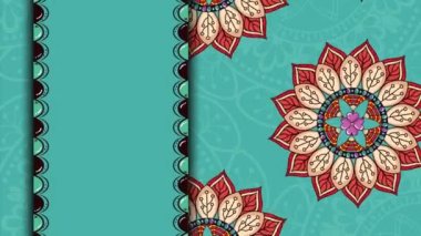 etnik mandalas çerçeve Boho tarzı desen