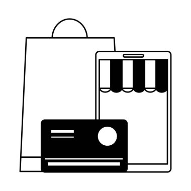 Online alışveriş e-ticaret kavramı