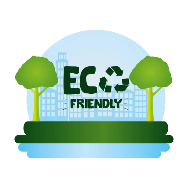 Eco friendly planet design image — Stock Vector