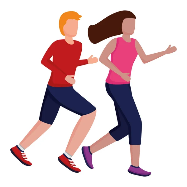 Menschen laufen Aktivität — Stockvektor