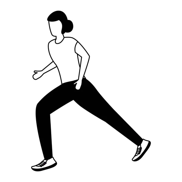 달리기를 하는 사람들 — 스톡 벡터