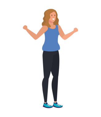 Mutlu genç kadın Avatar karakteri